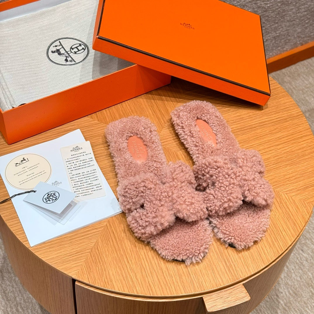 에르메스 Oran 오란 슬리퍼  시어링