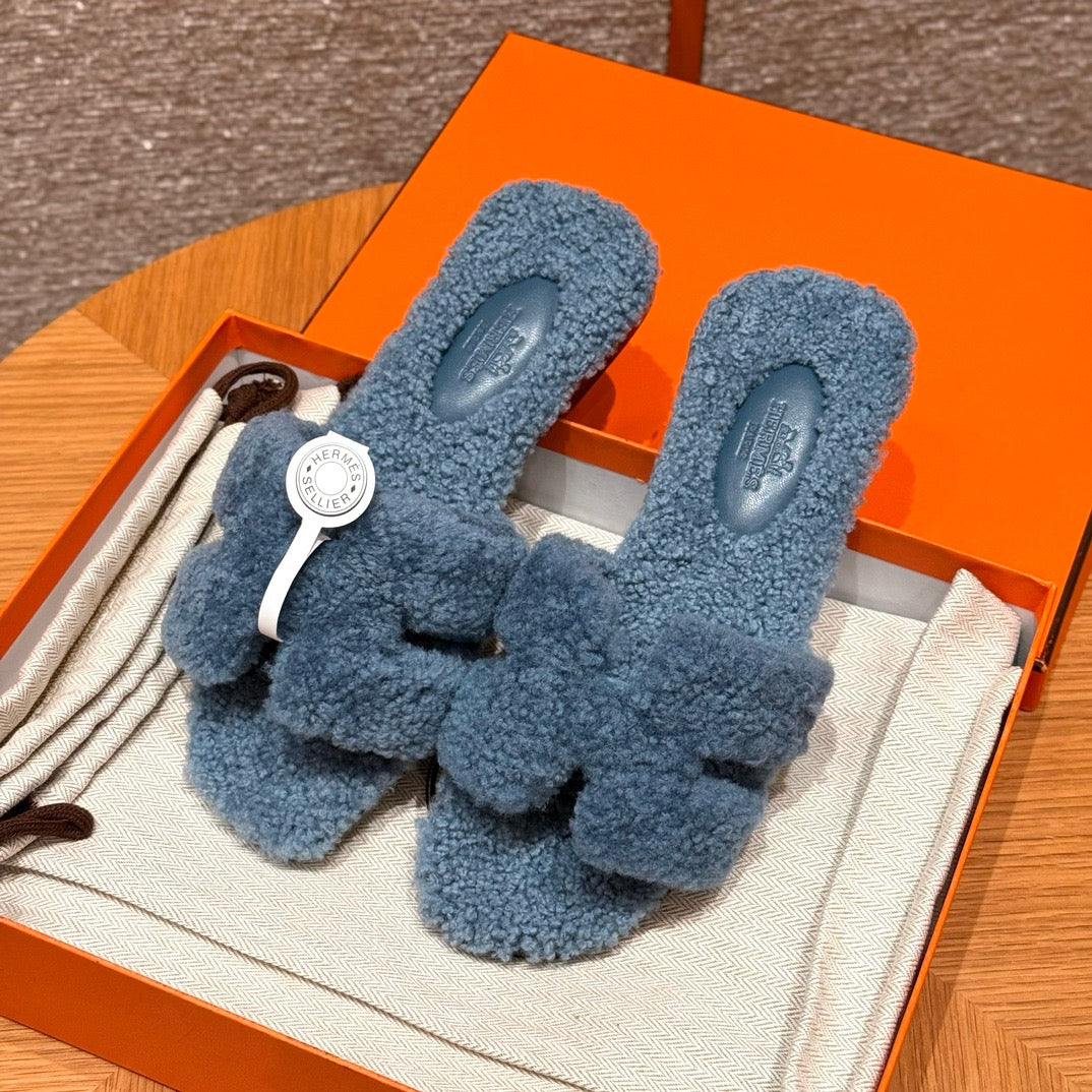 에르메스 Oran 오란 슬리퍼  시어링