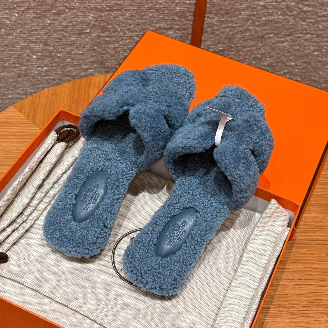 에르메스 Oran 오란 슬리퍼  시어링