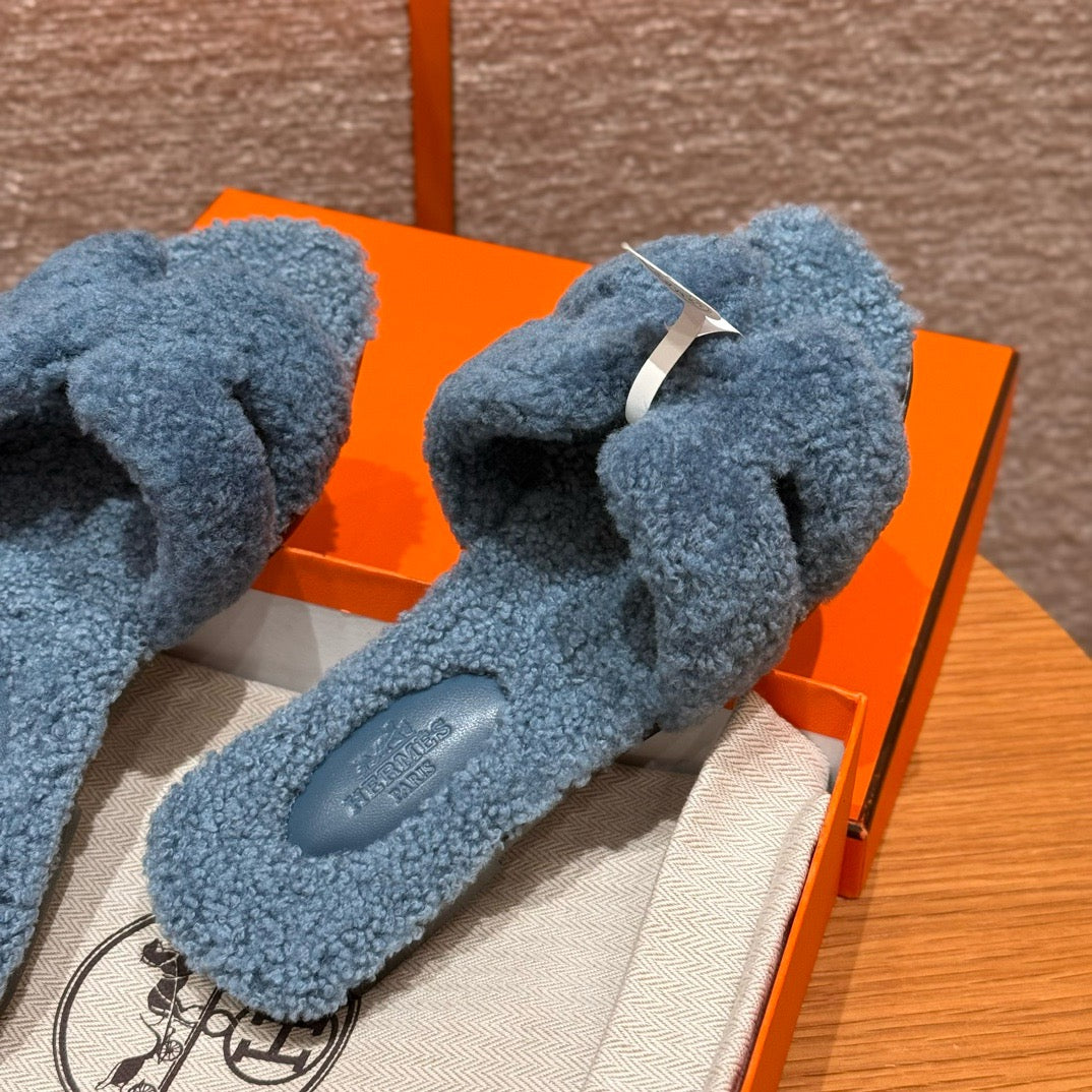 에르메스 Oran 오란 슬리퍼  시어링