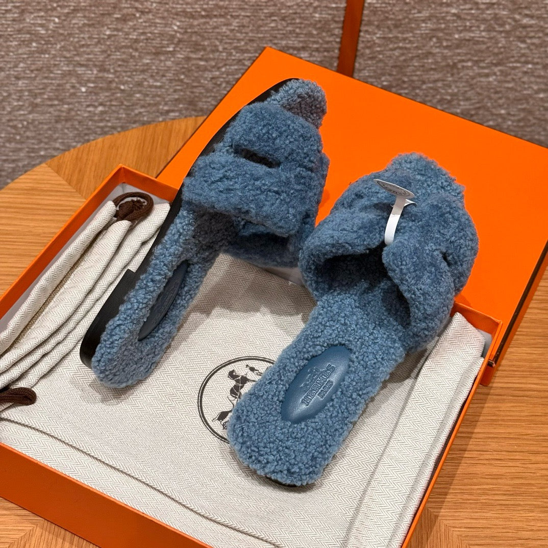 에르메스 Oran 오란 슬리퍼  시어링