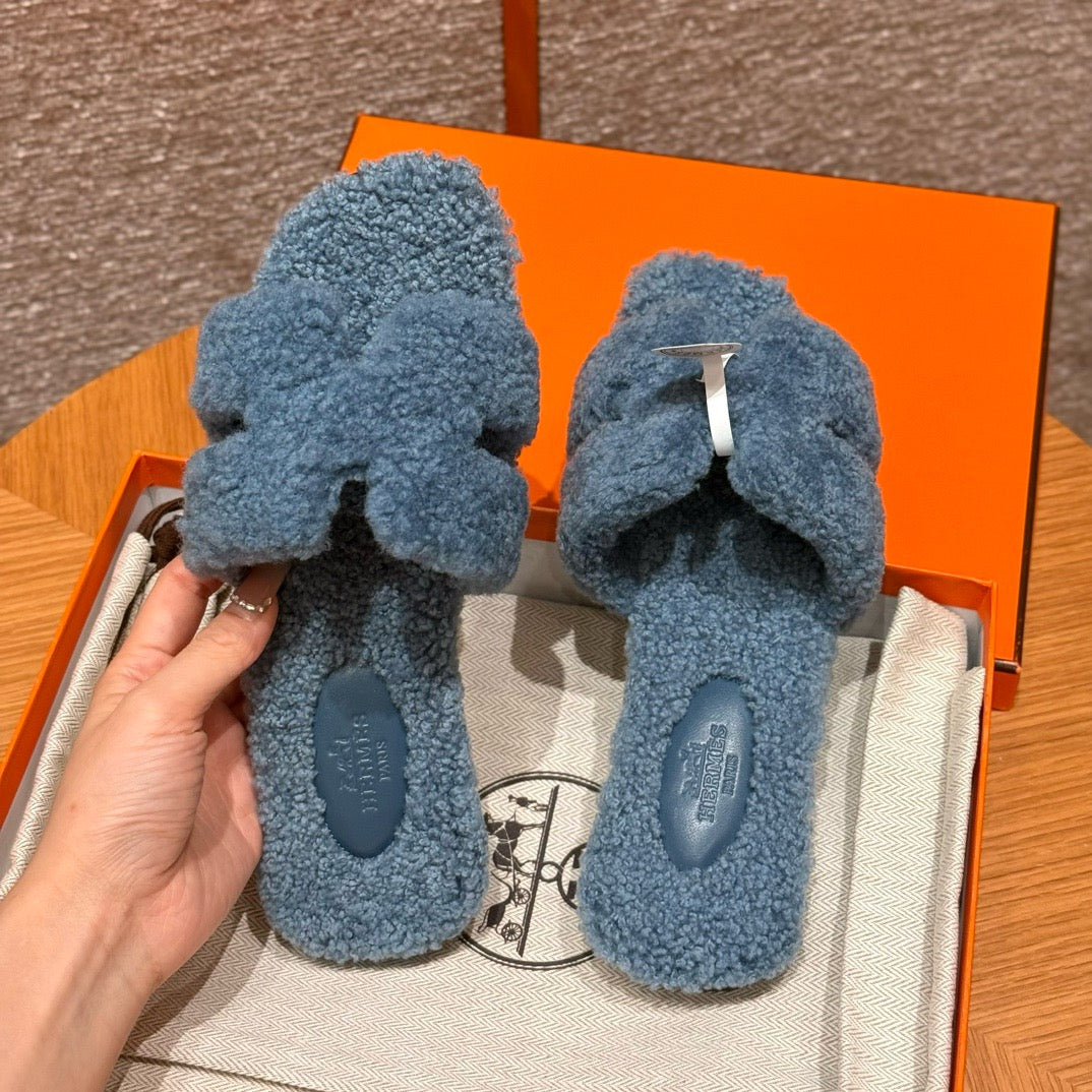 에르메스 Oran 오란 슬리퍼  시어링