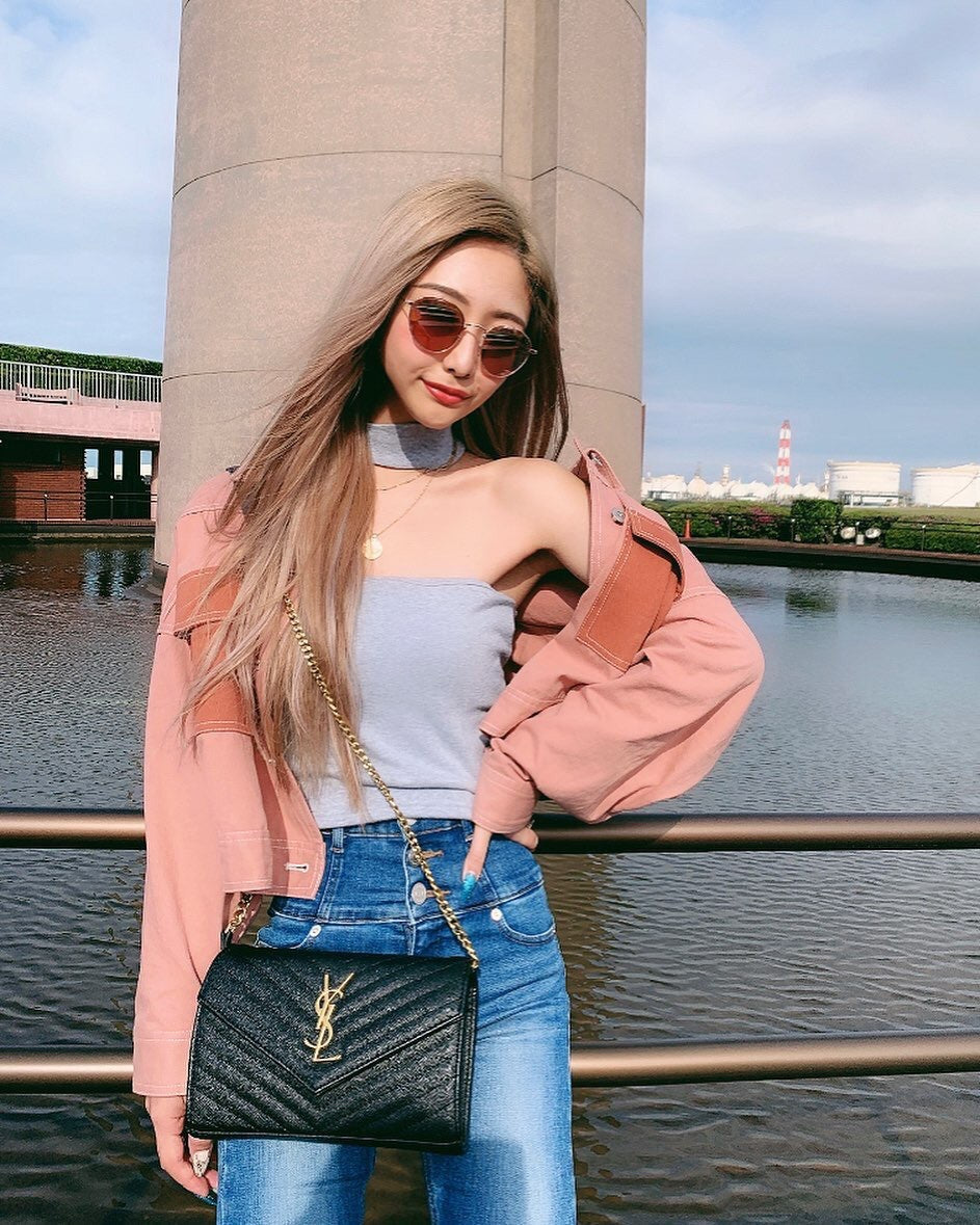 생로랑 카산드라 모노그램 마틀라세 체인 숄더백