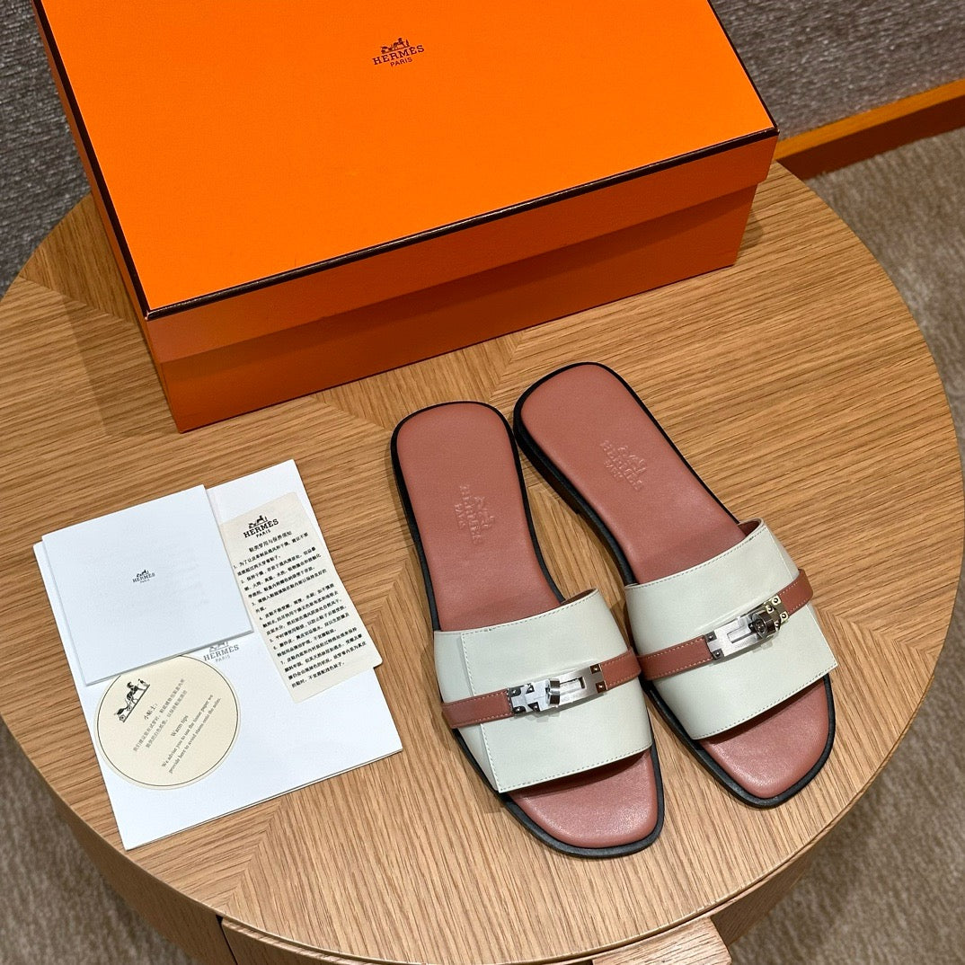 에르메스 Giulia 뮬 은장