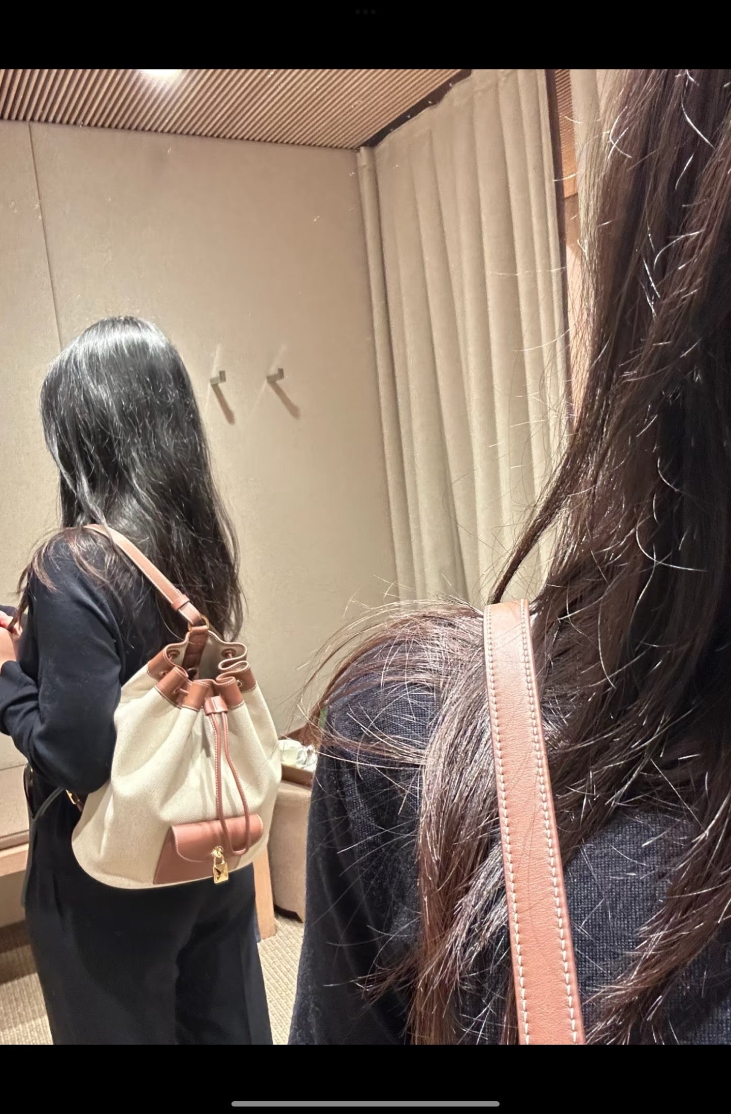 로로피아나 엑스트라 드로스트링 백팩 코튼