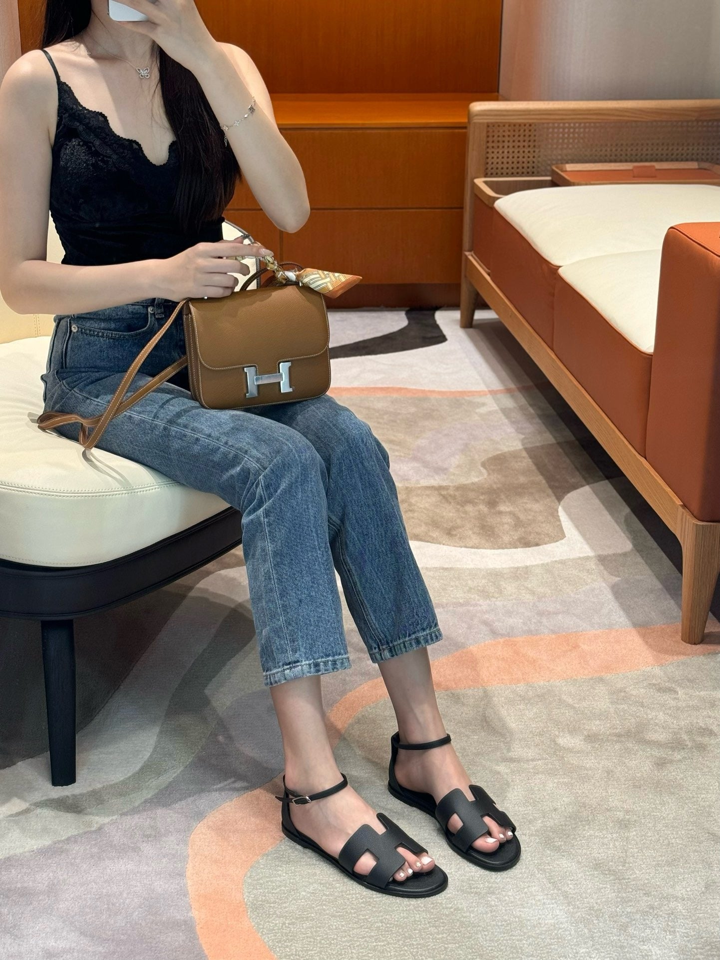 에르메스 Santorini 산토리니 샌들 앱송
