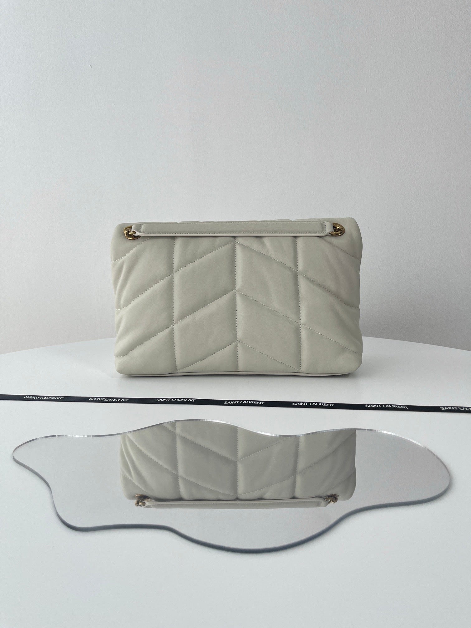 생로랑 루루 푸퍼백 스몰 (아이보리)