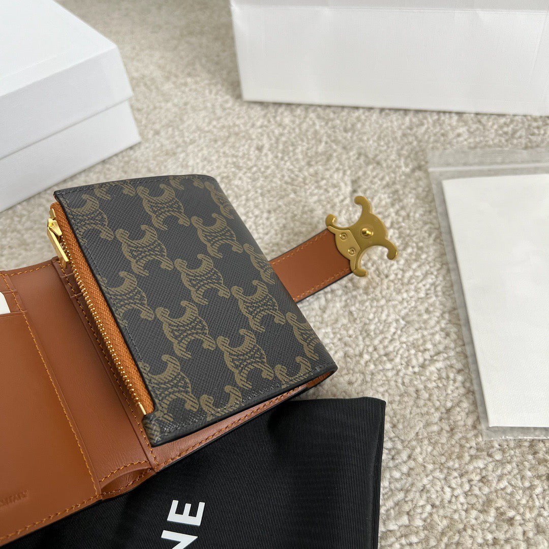 셀린느 트리옹프 캔버스 니노 파인 스트랩 지갑