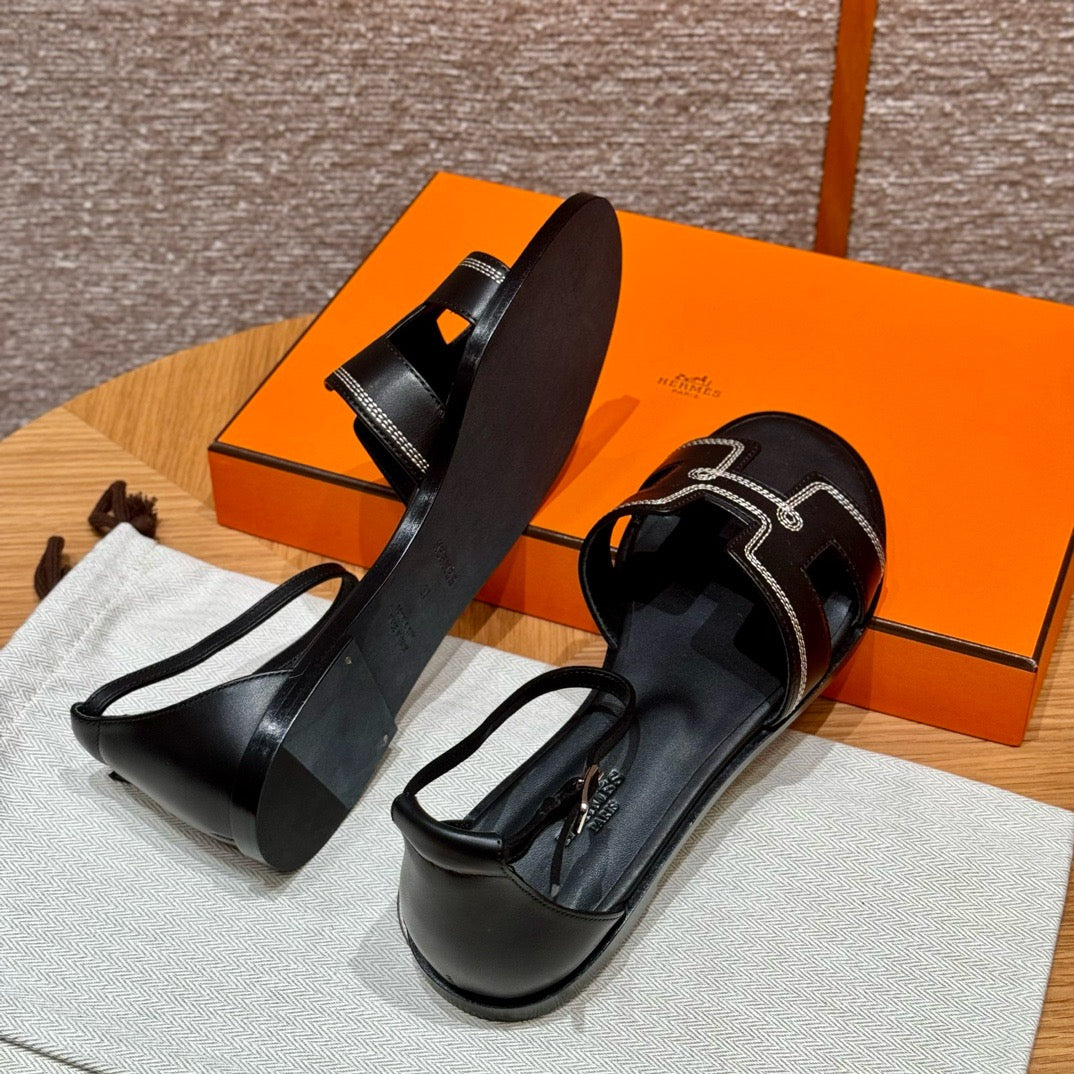에르메스 Santorini 산토리니 샌들 데님