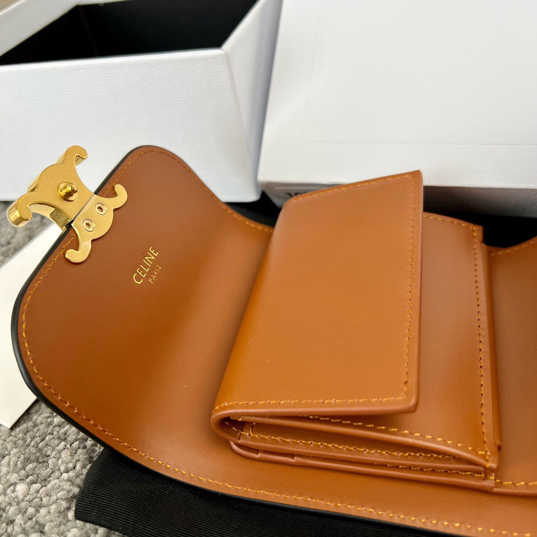 셀린느 트리옹프 캔버스 반지갑