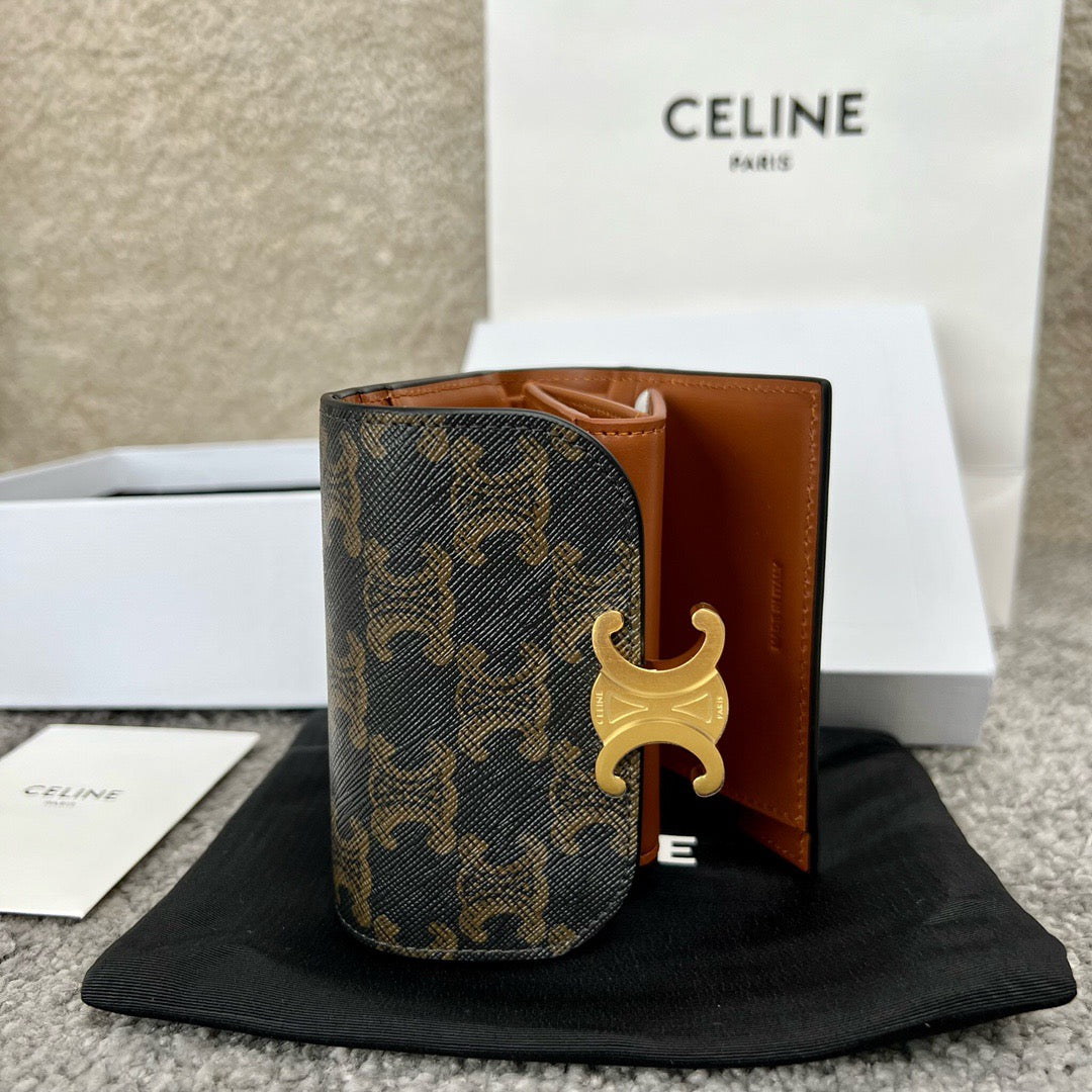 셀린느 트리옹프 캔버스 반지갑