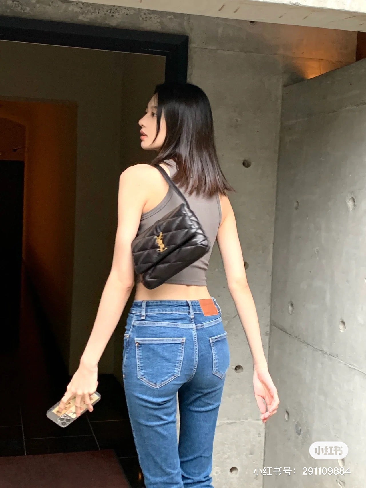 생로랑 LE 57 숄더백 퀼티드 램스킨
