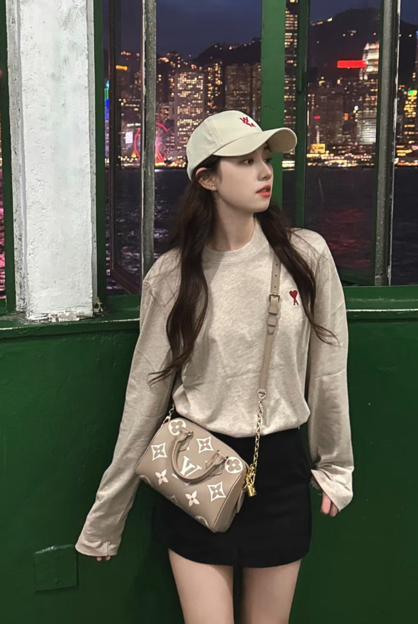 루이비통 앙프렝뜨 크림 스피디 반둘리에 20