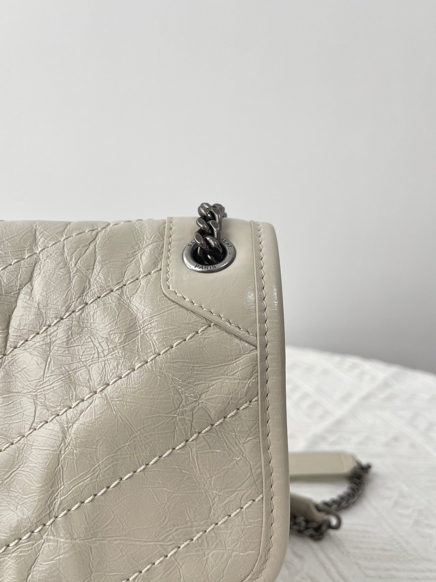 생로랑 니키백 베이비 빈티지 레더