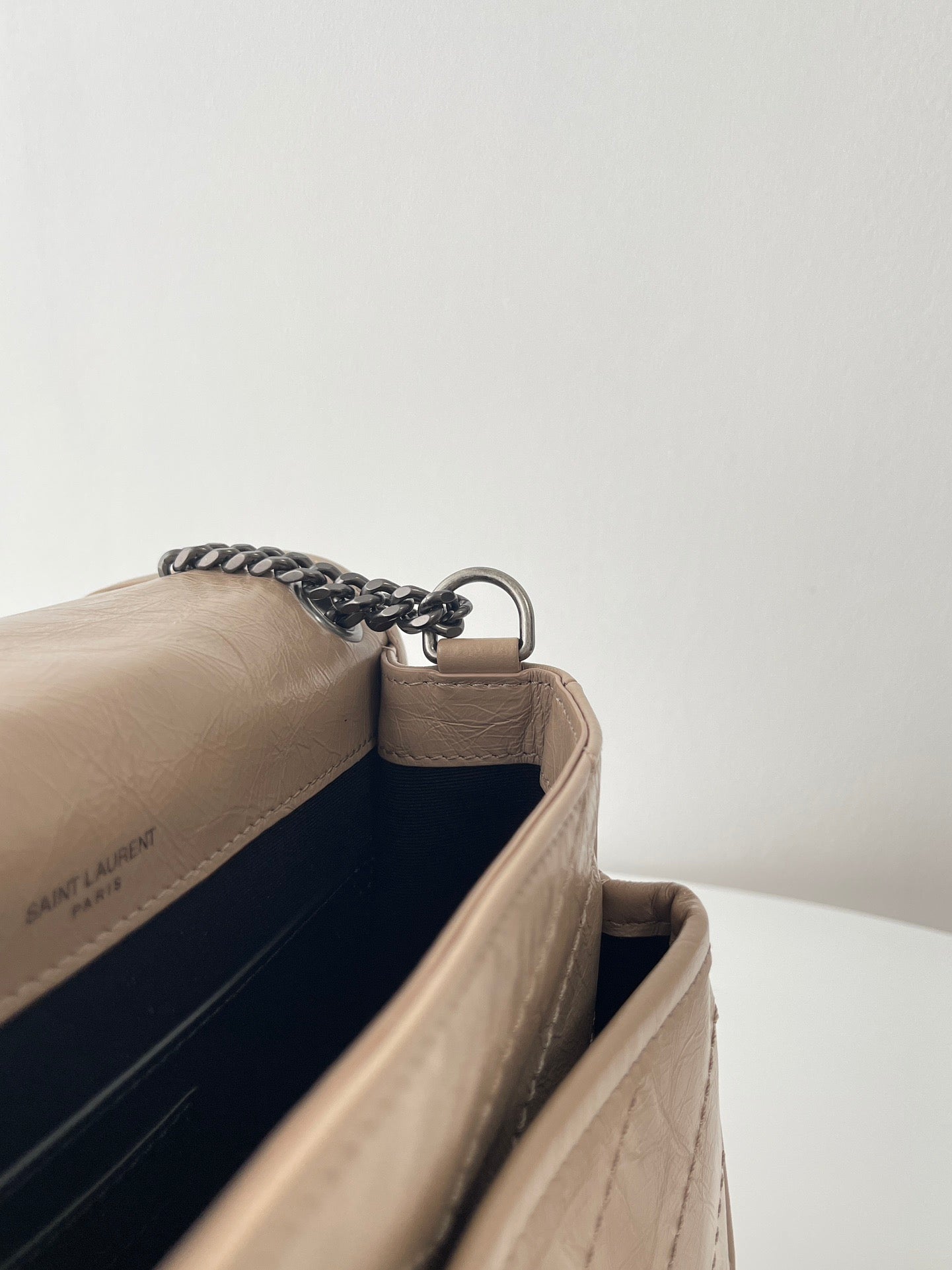 생로랑 니키백 베이비 빈티지 레더