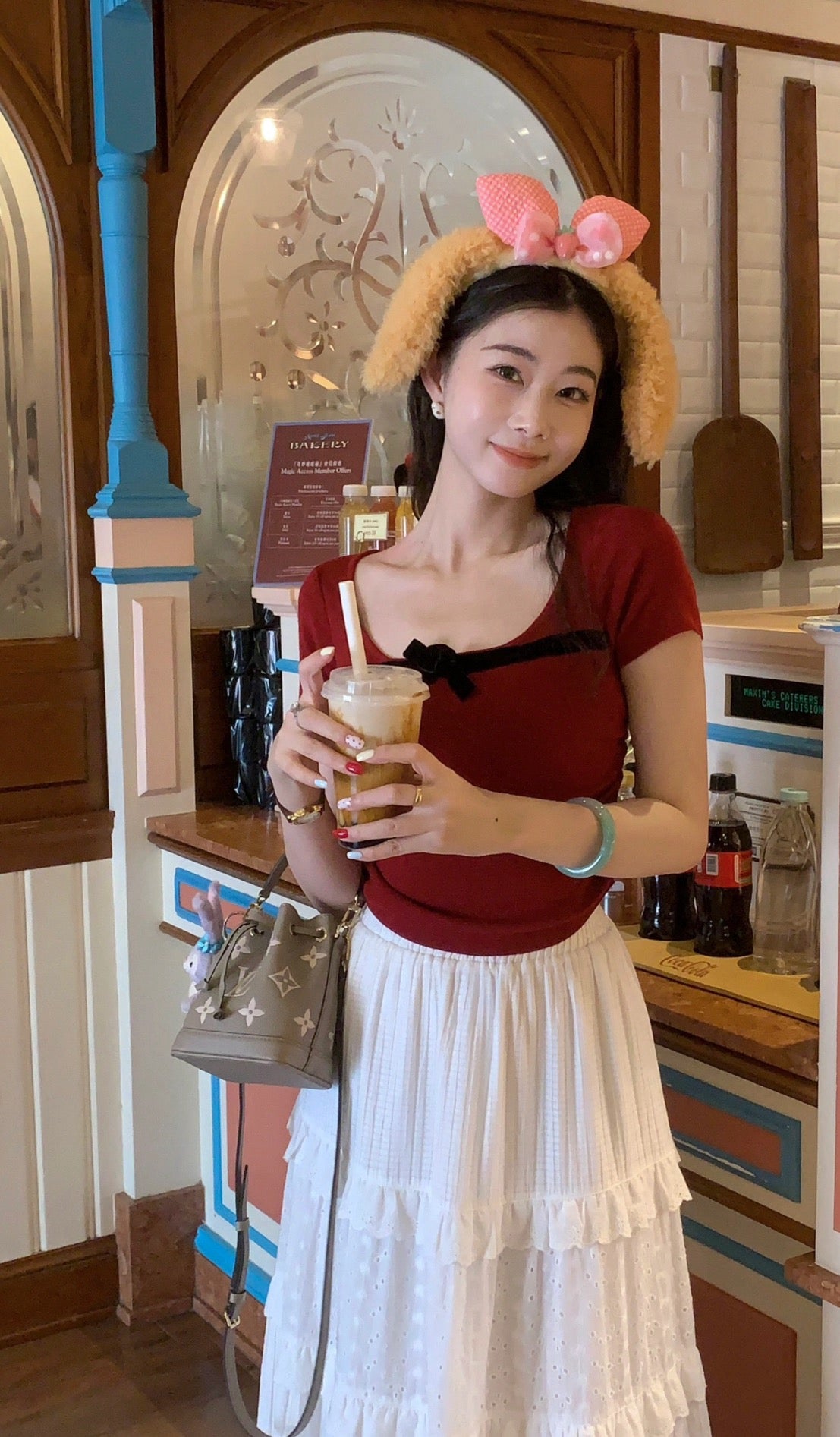 루이비통 앙프렝뜨 바이컬러 나노 노에 버킷백