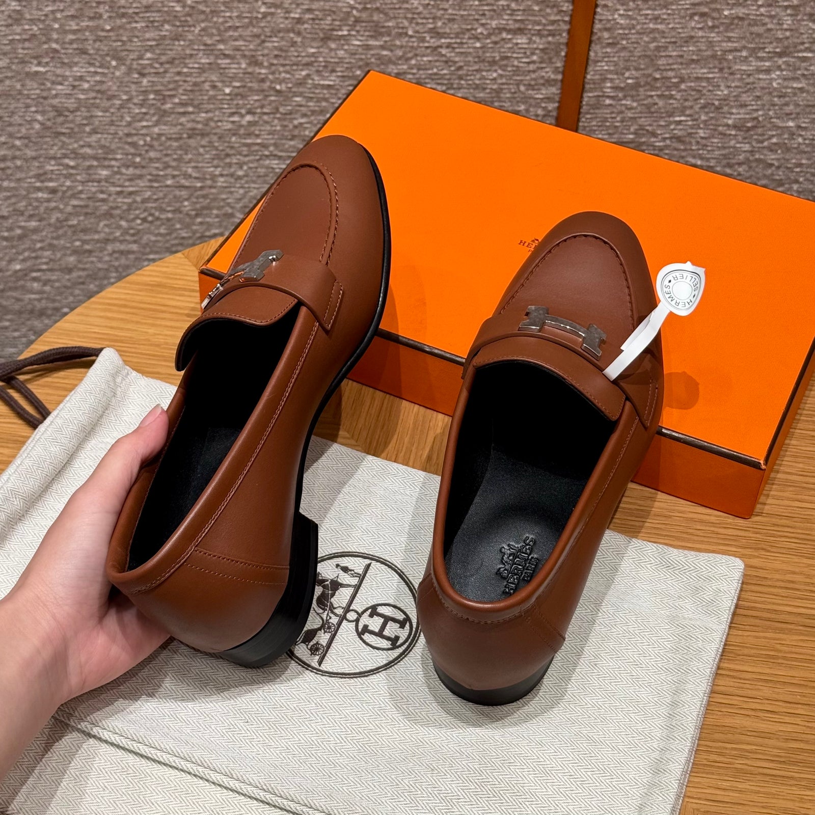 에르메스 Paris 파리 로퍼 은장