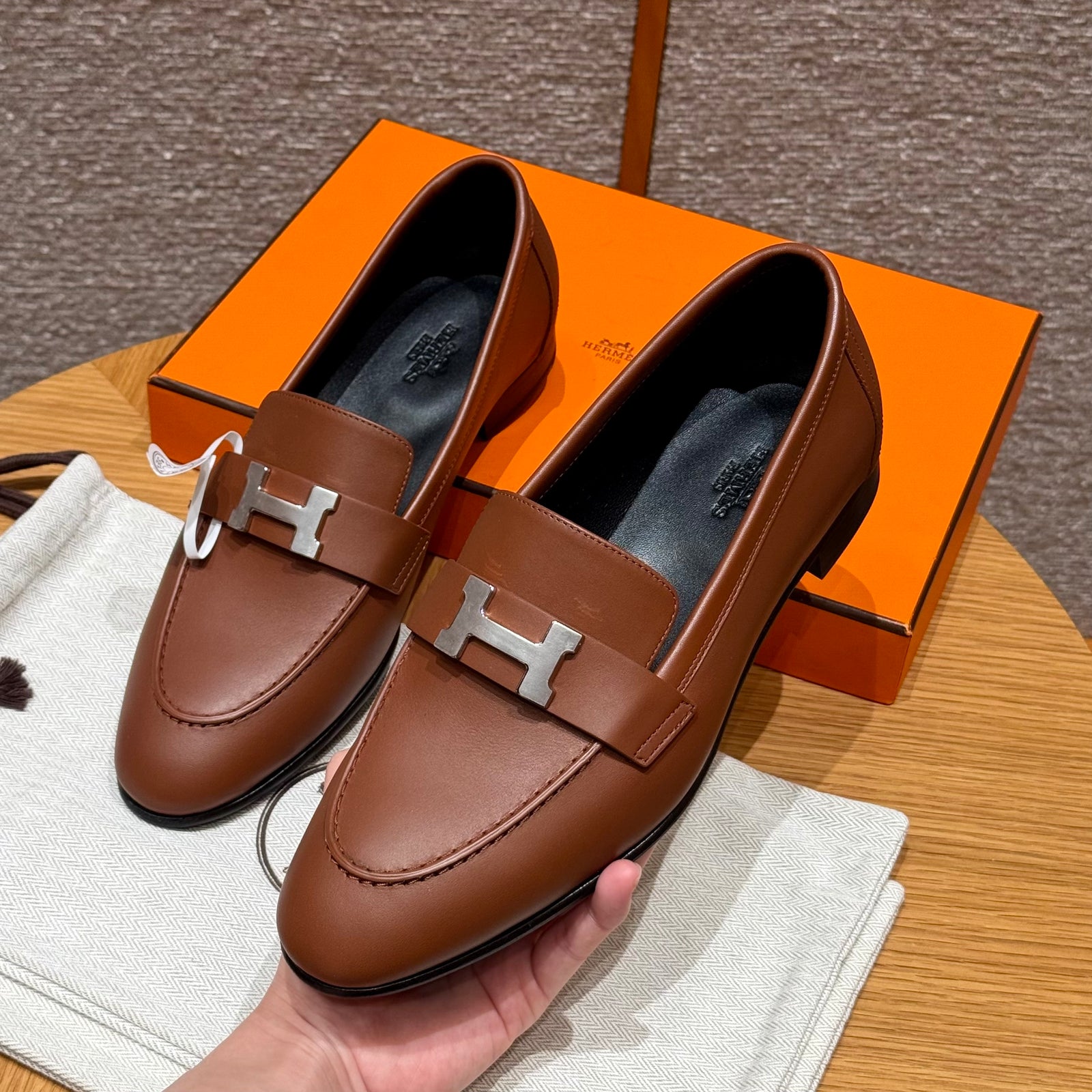 에르메스 Paris 파리 로퍼 은장