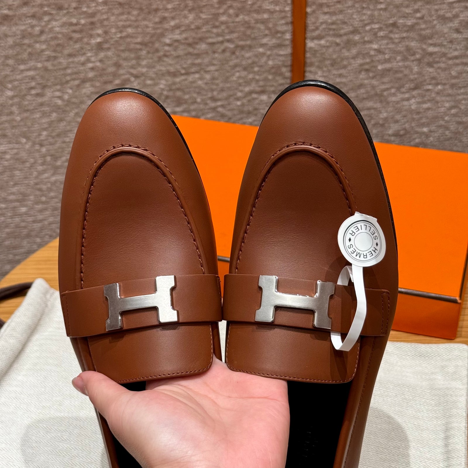 에르메스 Paris 파리 로퍼 은장