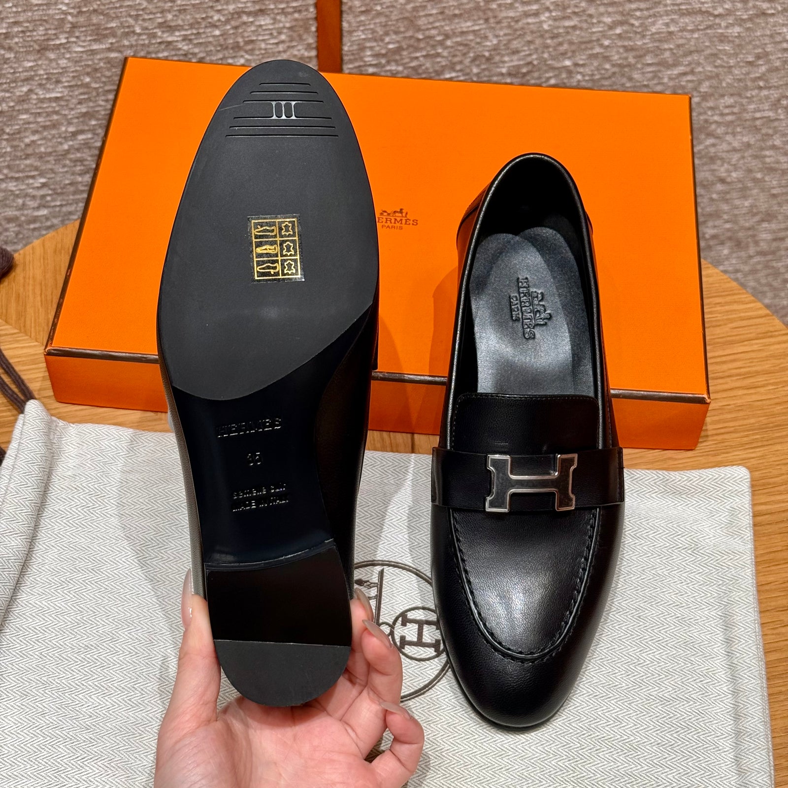 에르메스 Paris 파리 로퍼 은장