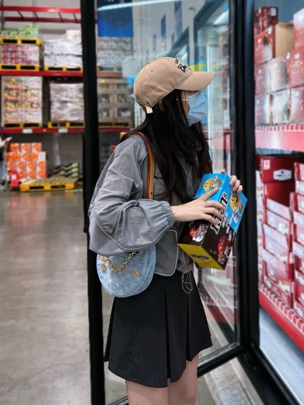 루이비통 데님 모노그램 루프백