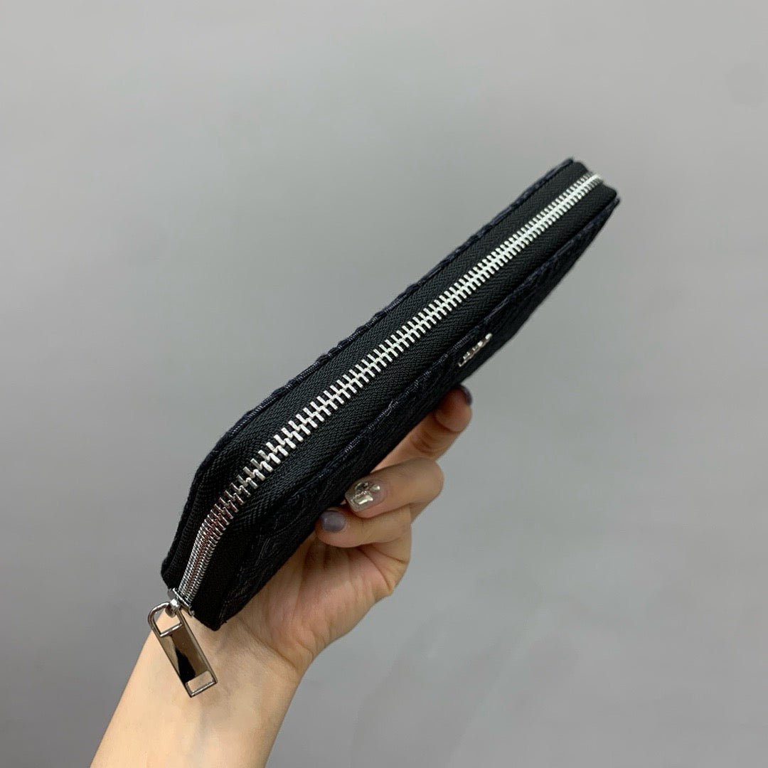 디올 오블리크 지퍼 장지갑