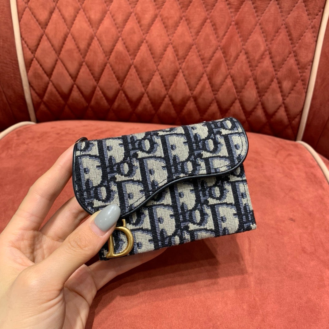 디올 새들 오블리크 5-포켓 카드 홀더