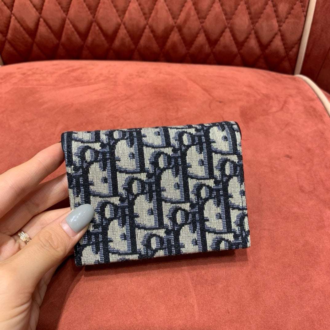 디올 새들 오블리크 5-포켓 카드 홀더