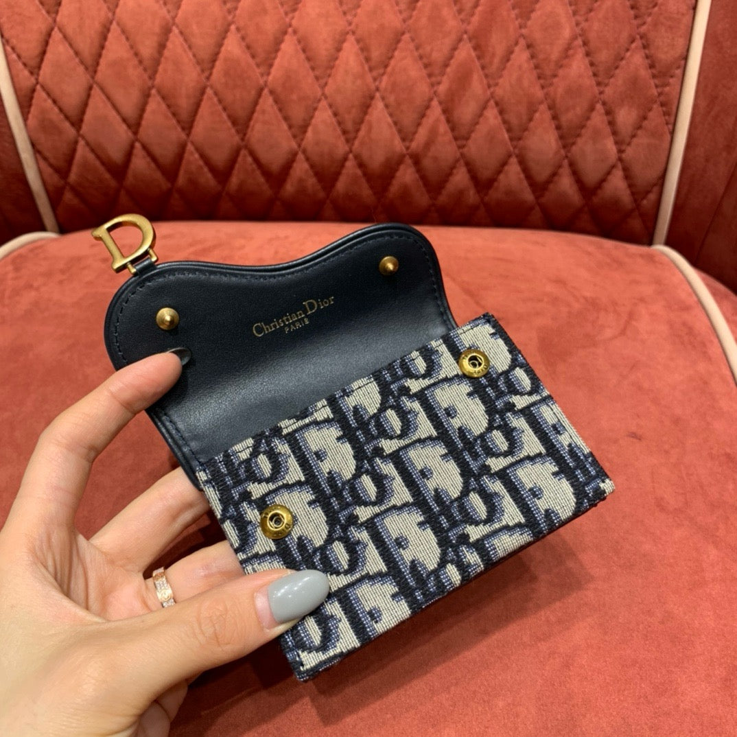 디올 새들 오블리크 5-포켓 카드 홀더