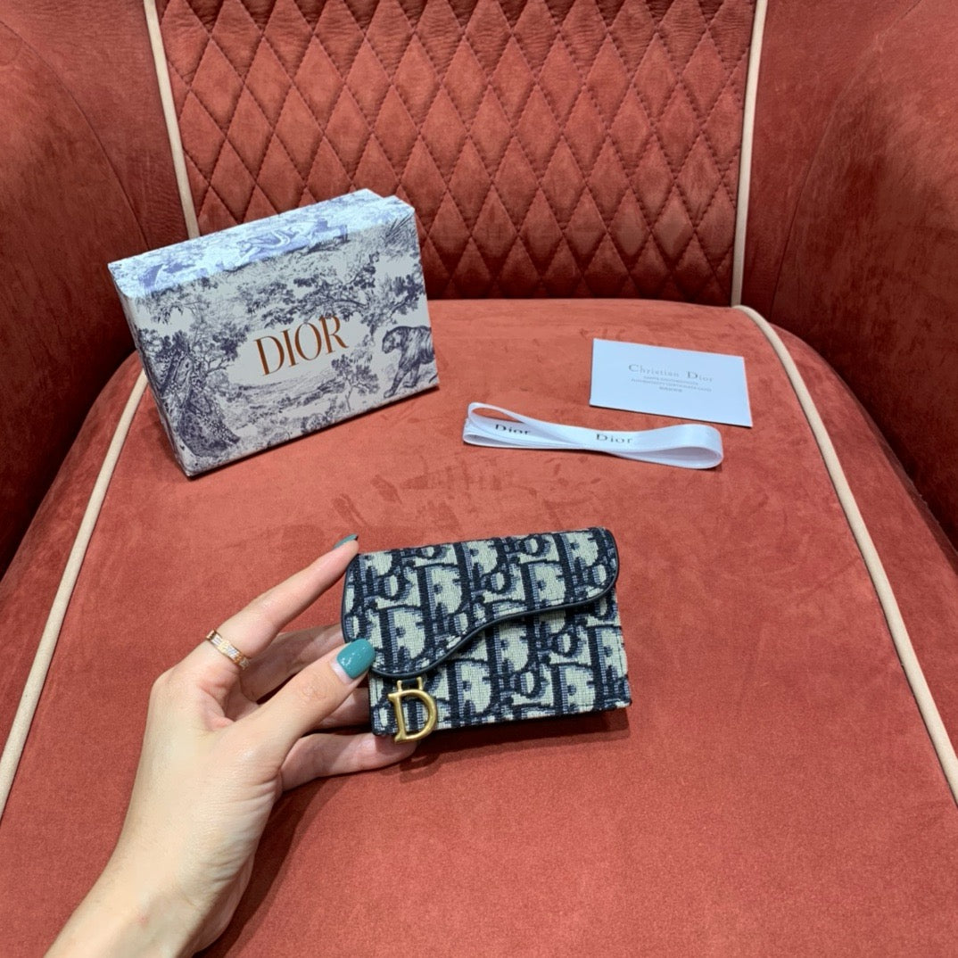 디올 새들 플랩 오블리크 카드