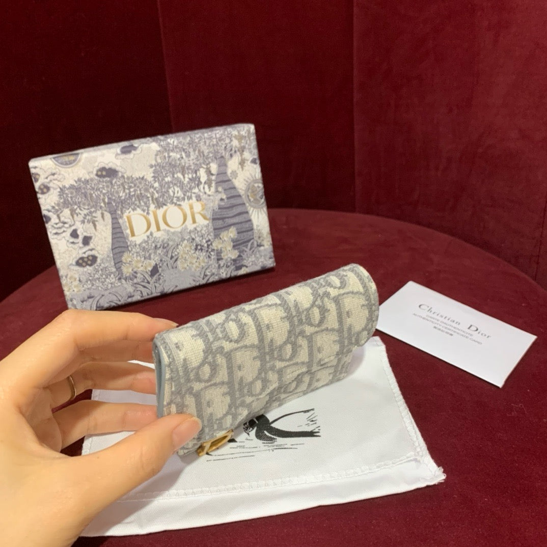 디올 새들 플랩 오블리크 카드