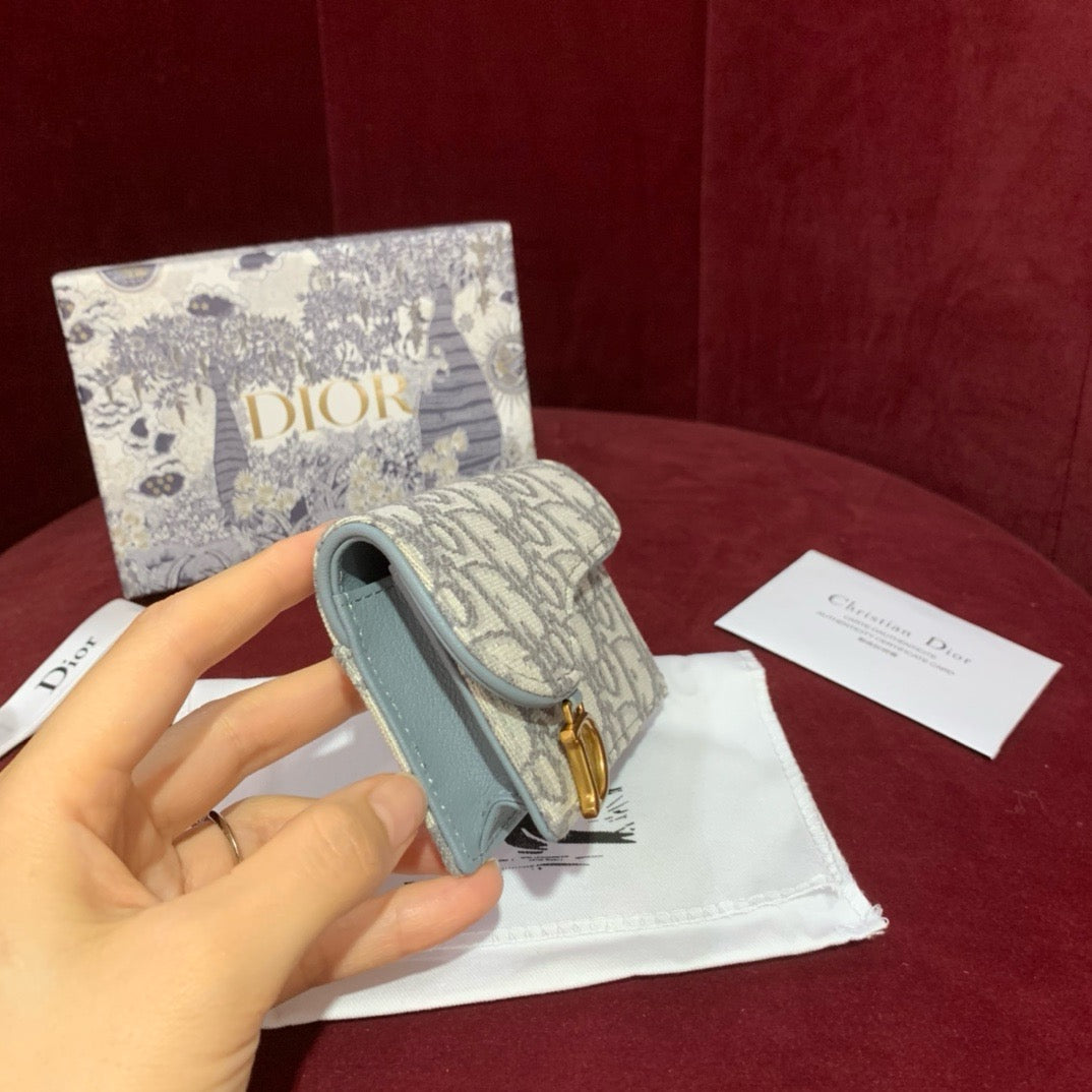 디올 새들 플랩 오블리크 카드
