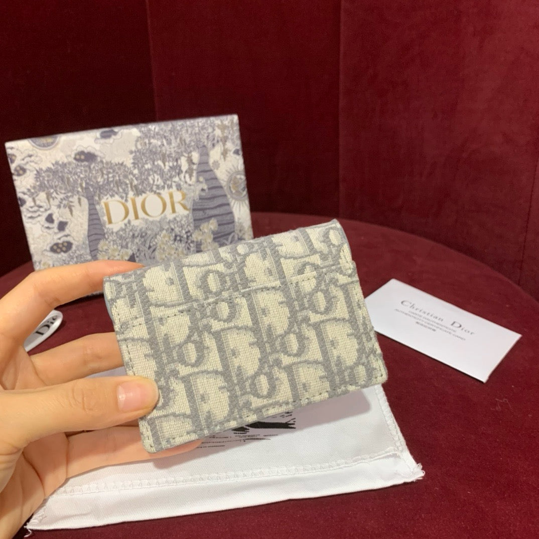 디올 새들 플랩 오블리크 카드