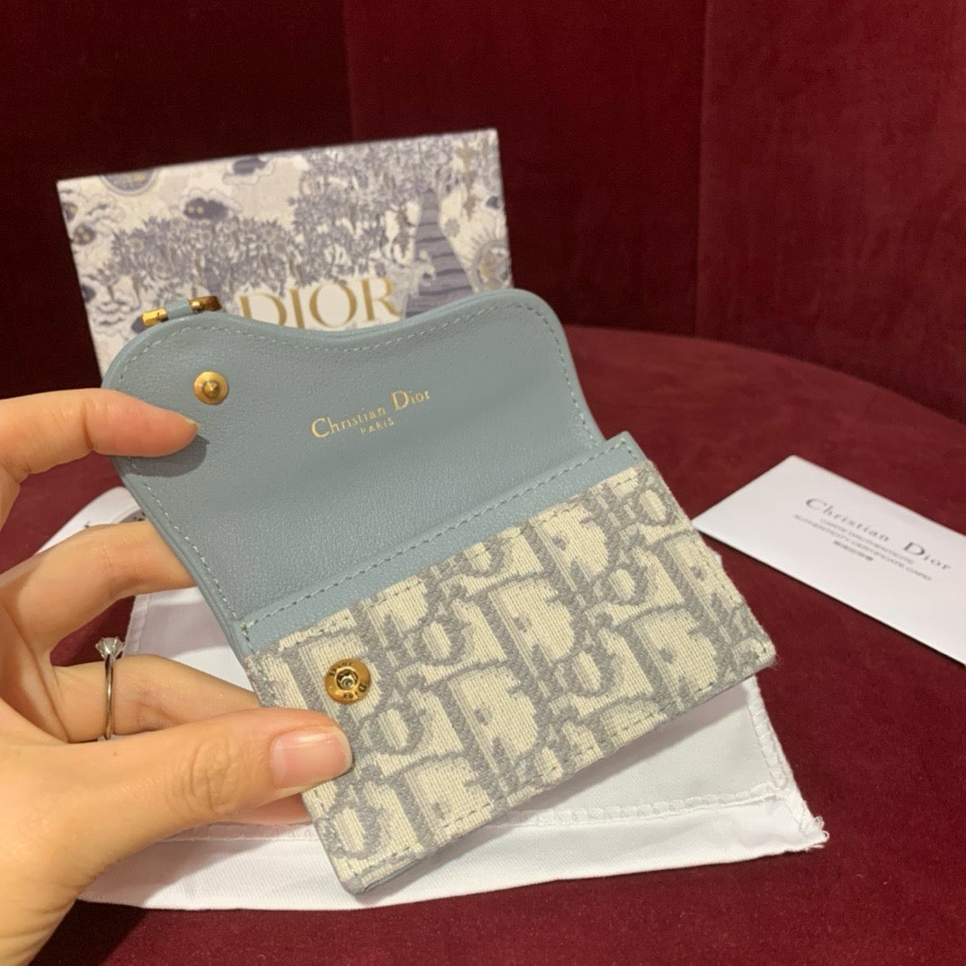 디올 새들 플랩 오블리크 카드