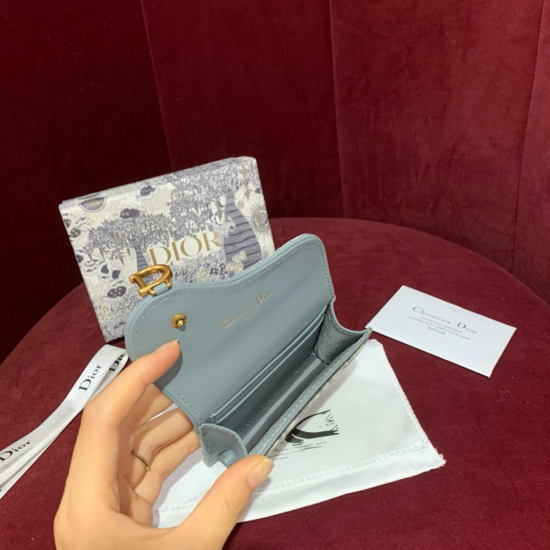 디올 새들 플랩 오블리크 카드