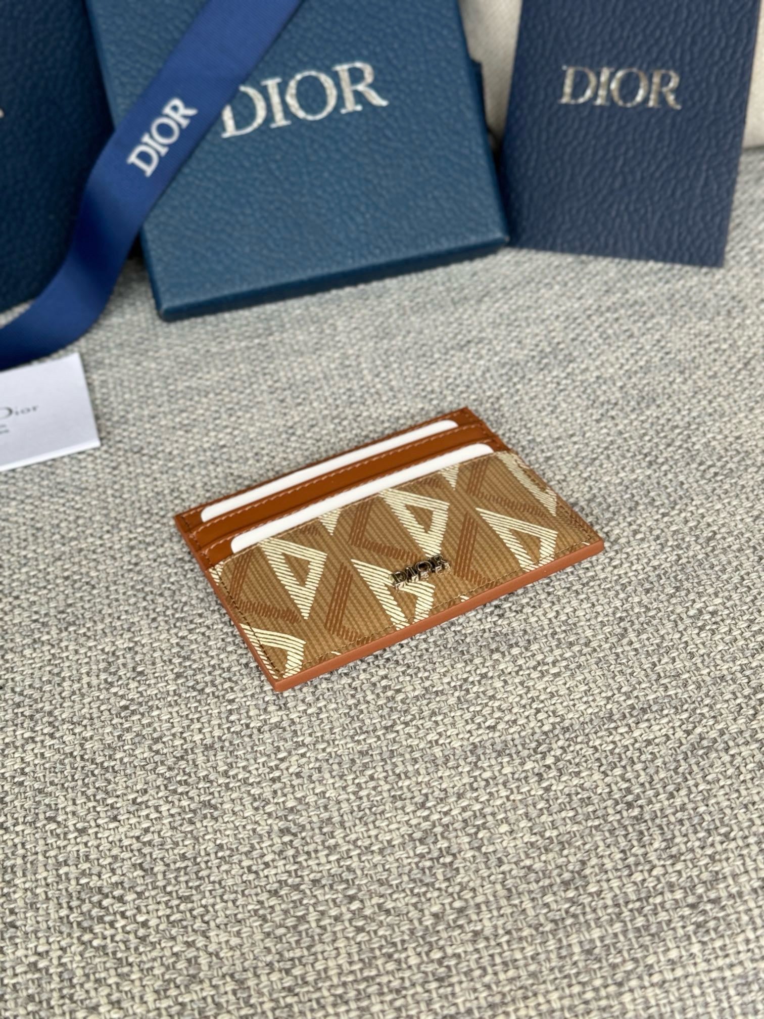 디올 CD 다이아몬드 캔버스 카드 홀더