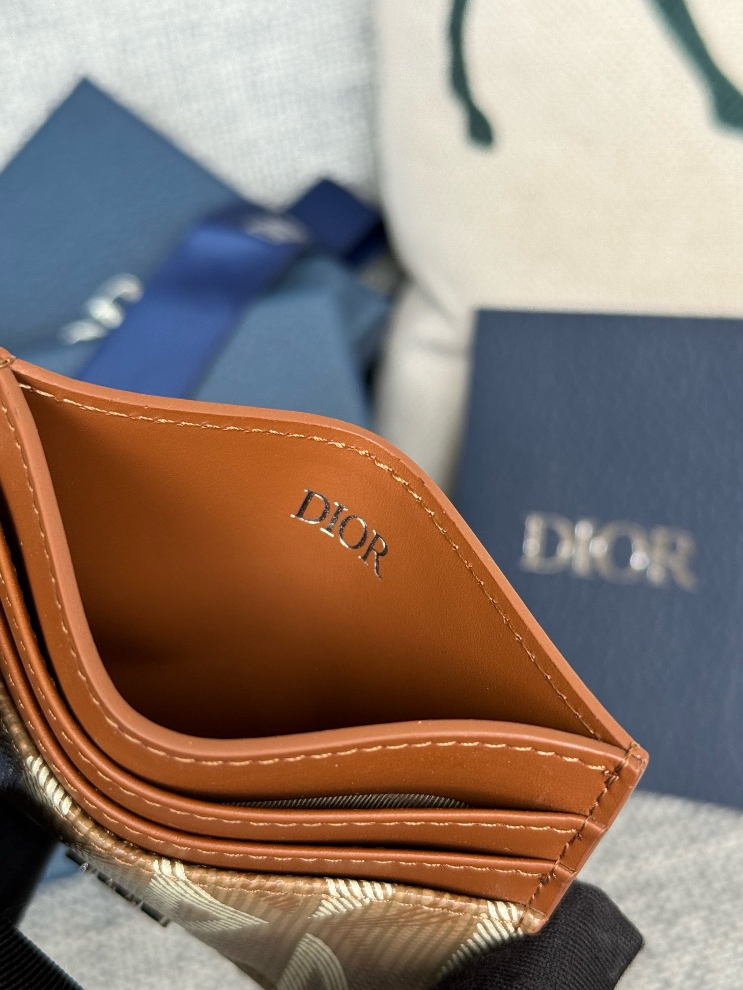 디올 CD 다이아몬드 캔버스 카드 홀더