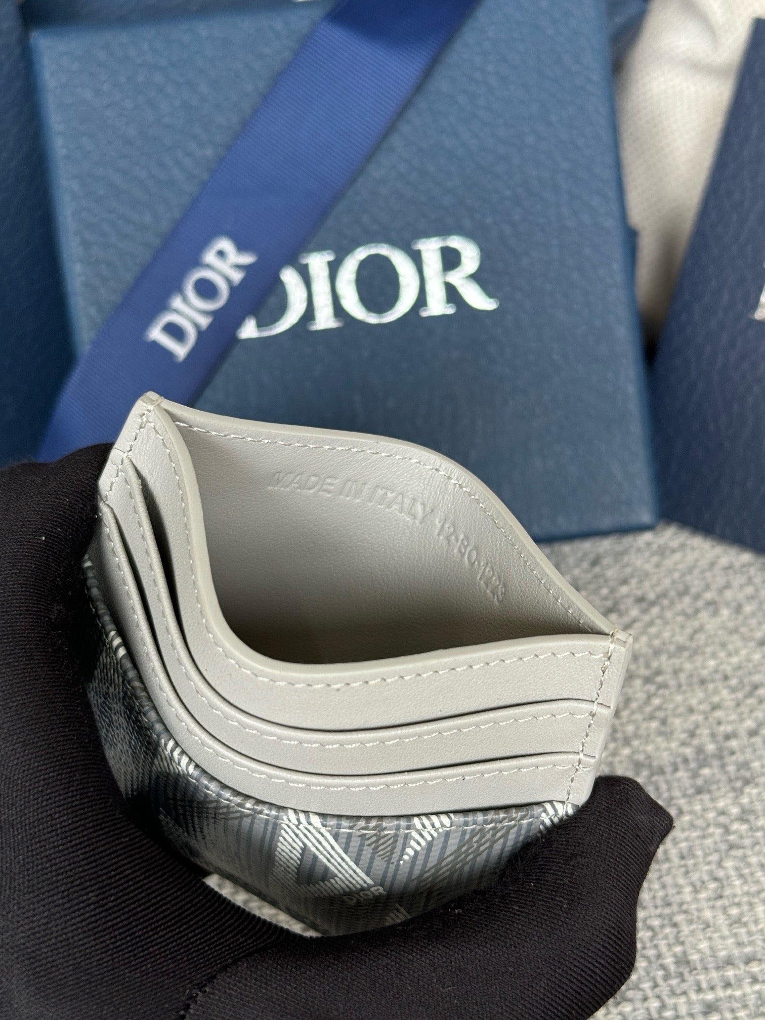 디올 CD 다이아몬드 캔버스 카드 홀더