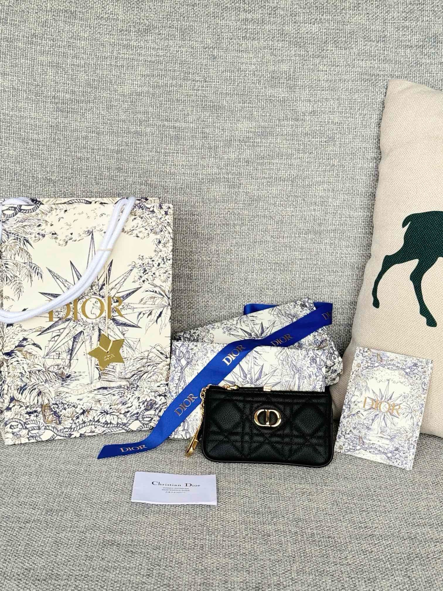 디올 카로 미르테 지퍼 열쇠 케이스