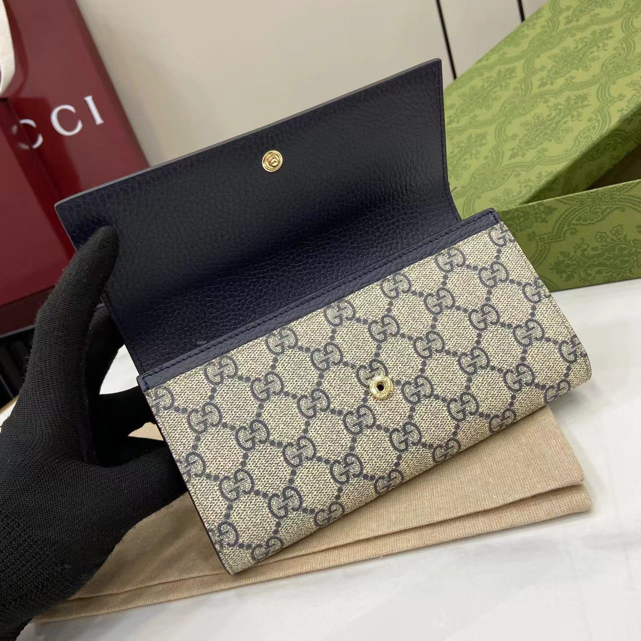 구찌 GG 마몬트 레더 장지갑