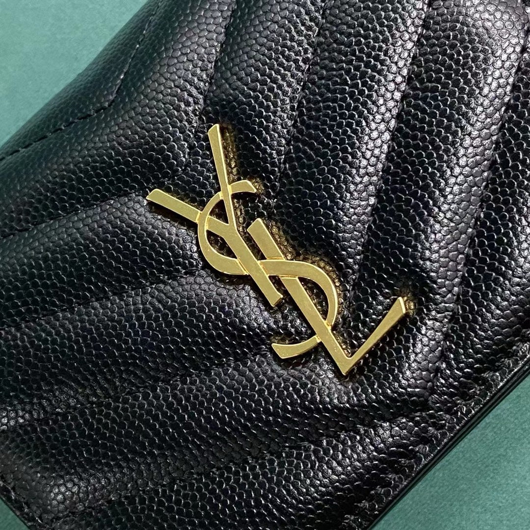 생로랑 모노그램 마테라쎄 반지갑