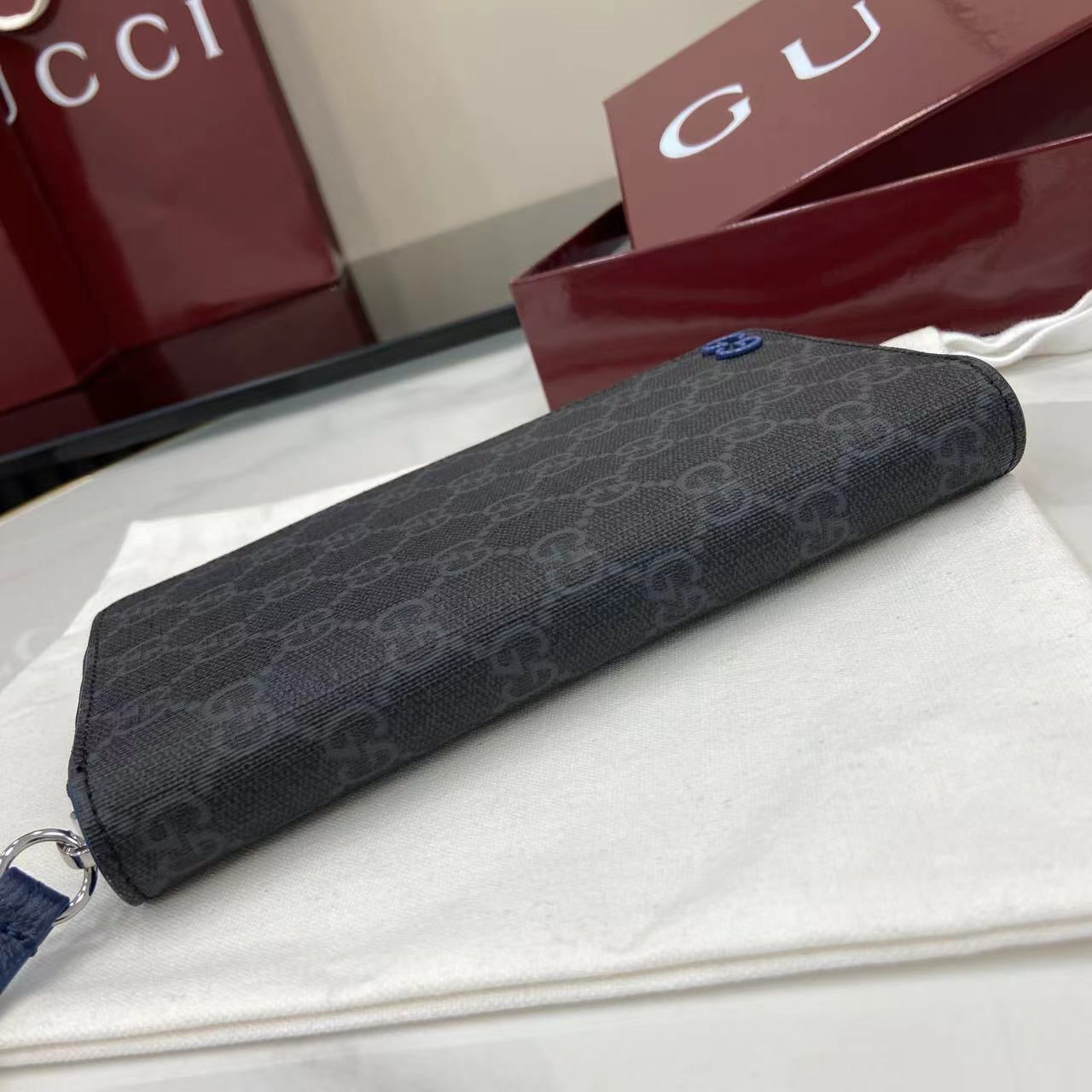 구찌 바이컬러 지퍼 장지갑