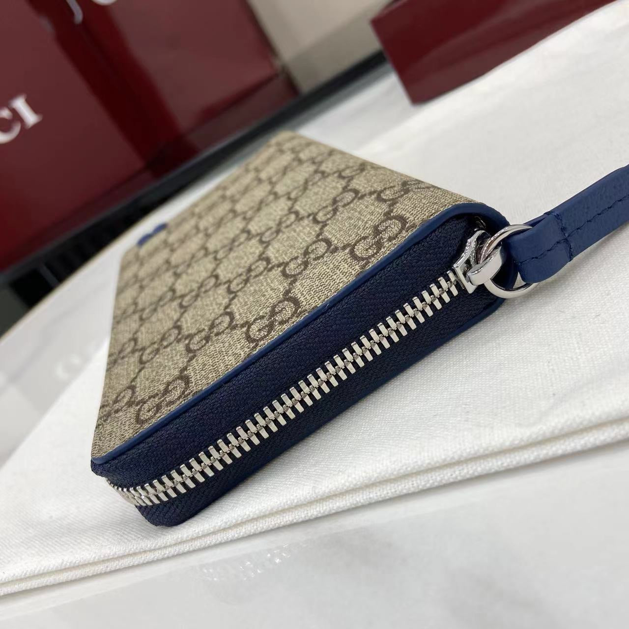 구찌 바이컬러 지퍼 장지갑