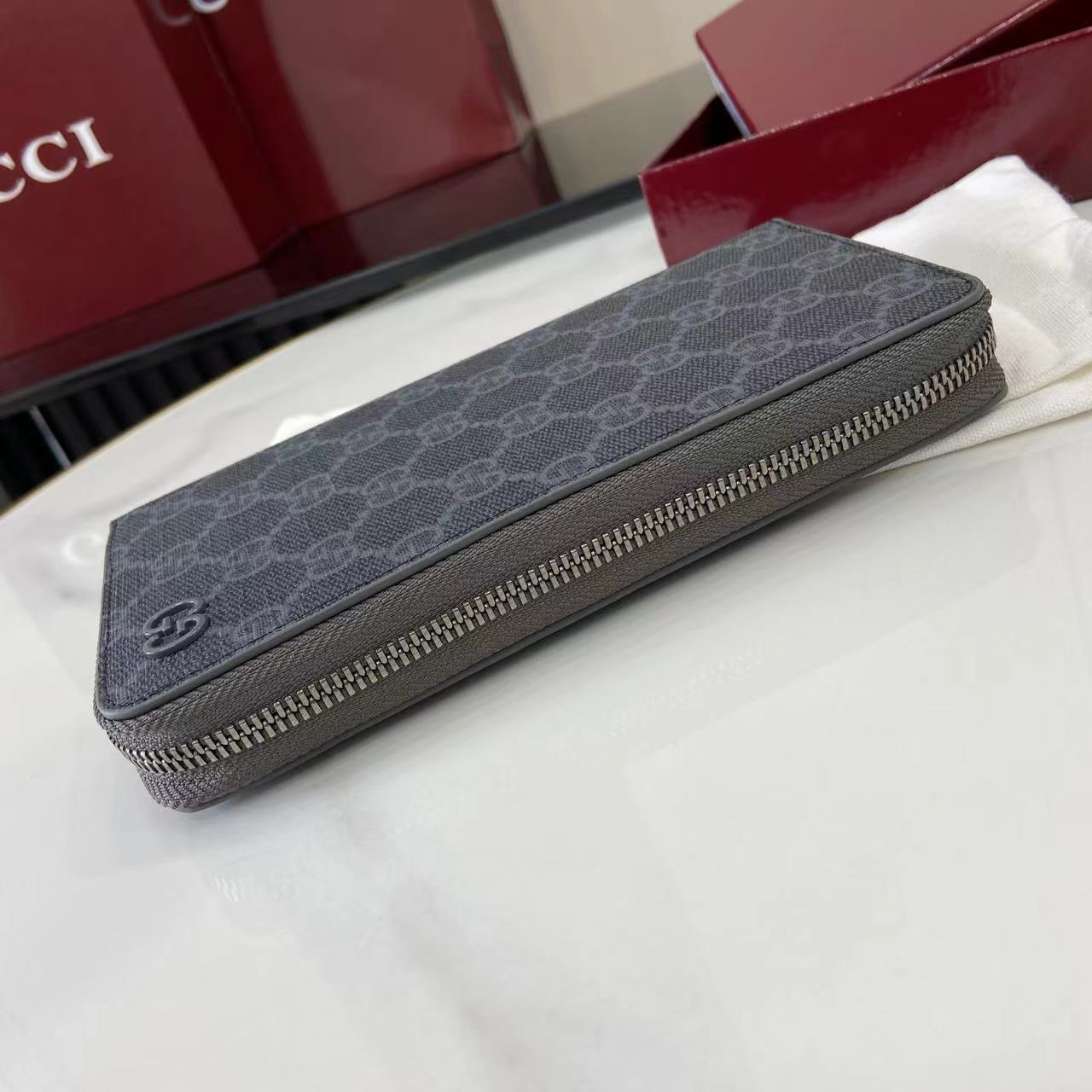 구찌 바이컬러 지퍼 장지갑