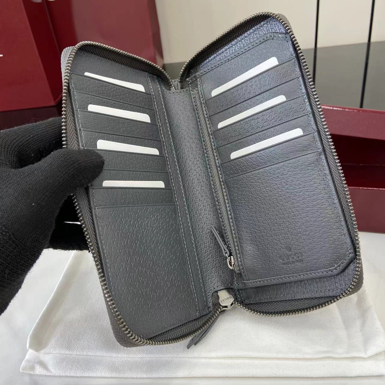 구찌 바이컬러 지퍼 장지갑