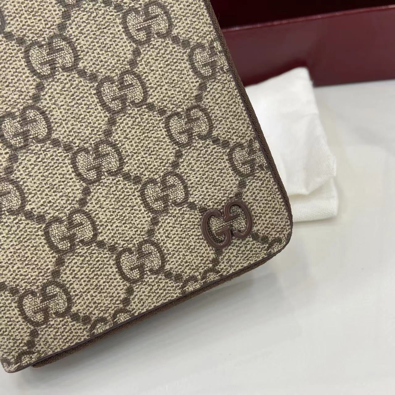 구찌 바이컬러 지퍼 장지갑