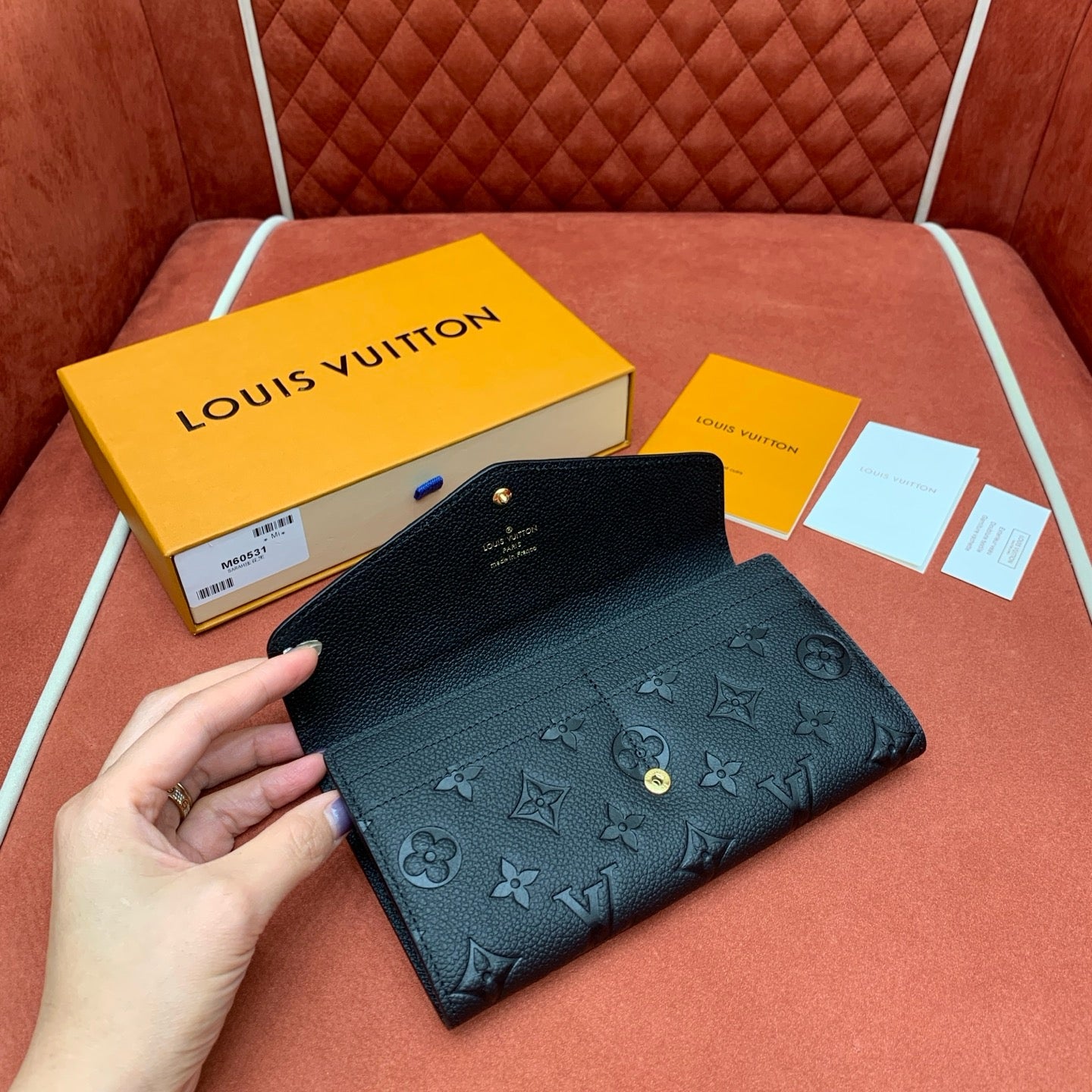 루이비통 사라 월렛 모노그램 앙프렝뜨