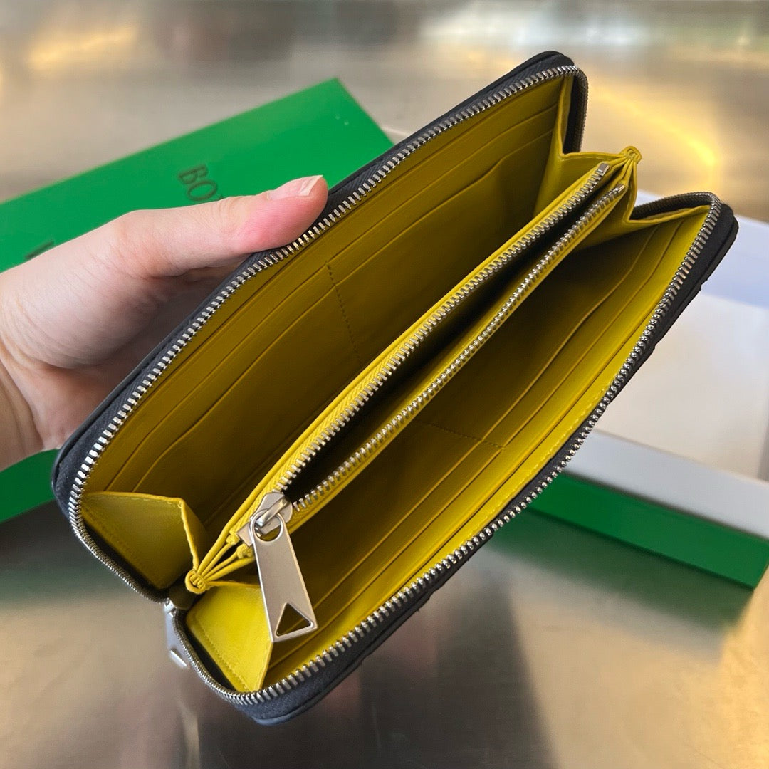 보테가 베네타 인트레치아토 지퍼 투톤 장지갑