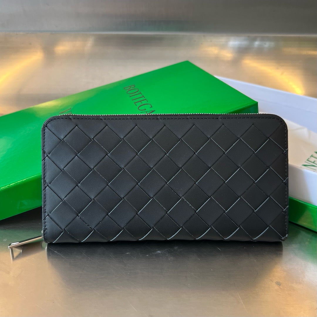 보테가 베네타 인트레치아토 지퍼 투톤 장지갑