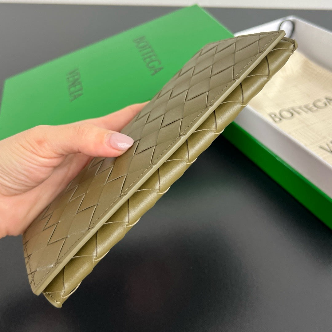 보테가 베네타 인트레치아토 지퍼 카드 장지갑